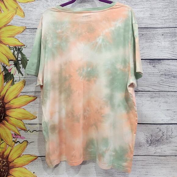 Star Wars Angry Baby Yoda Peach Tie Dye T-Shirt Size 2X - Picture 6 of 6